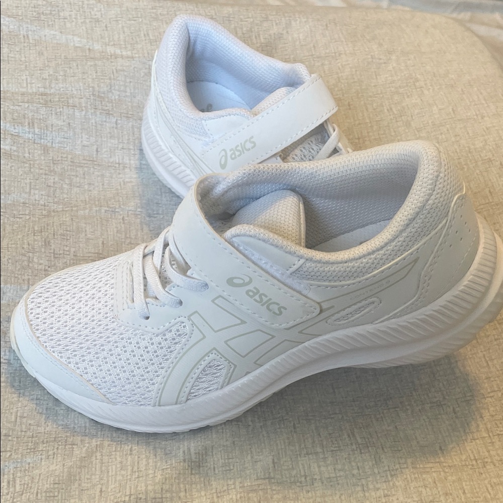 NWOT Asics Kids All-White Sneakers